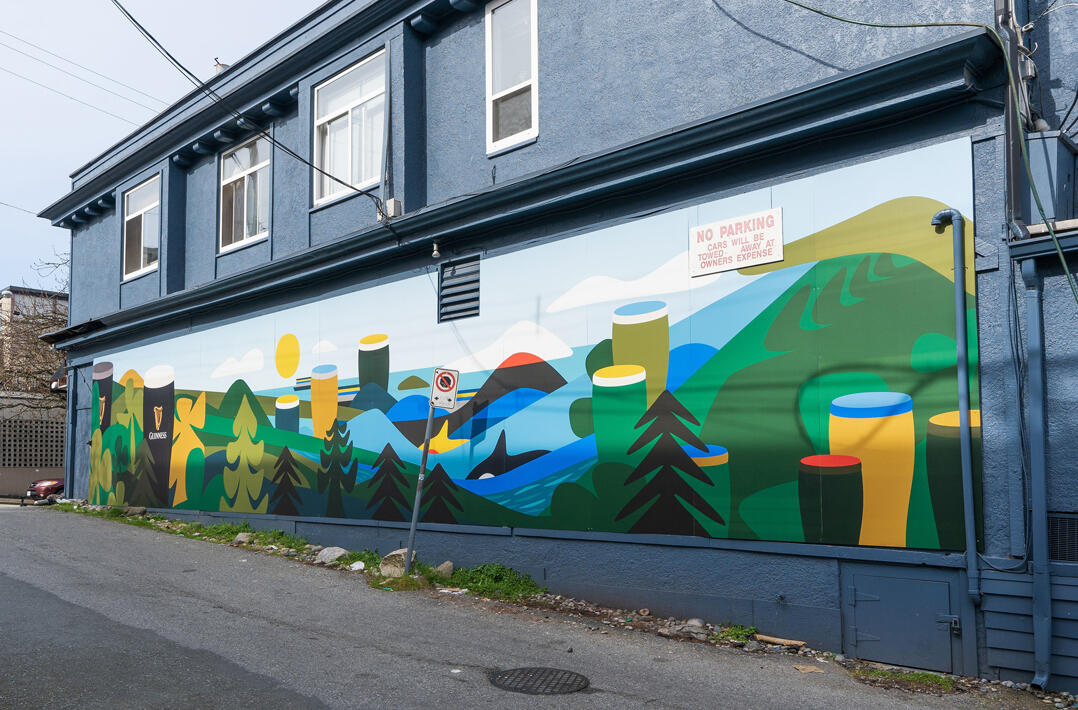 Mural for Guinness Vinyl print mural install